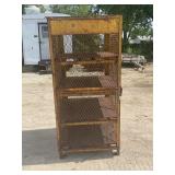 HEAVY DUTY METAL CAGE CABINET 32" X 38" X 69"