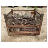 INDUSTRIAL STACKABLE METAL CRATE WITH ELECTRICAL