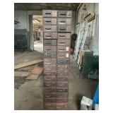 32 DRAWER METAL FILING CABINET - 21 1/2" X 14" X
