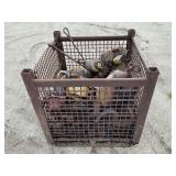 INDUSTRIAL METAL STACKABLE CRATE FULL OF CHAIN &