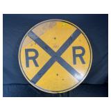 ROUND RAILROAD CROSSING SIGN - 36"