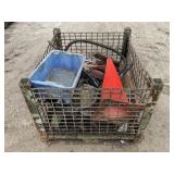 INDUSTRIAL METAL STACKABLE CRATE WITH HYDRAULIC