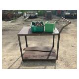 ROLL AROUND INDUSTRIAL CART WITH CONTENTS