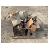 SKID OF VINTAGE LANTERNS, GLASSWARE, AND MORE