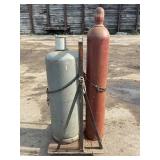 OXYGEN CART RACK WITH BARRELS