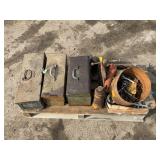 SKID OF METAL TOOLBOXES WITH CONTENTS