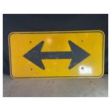 ARROW METAL ROAD SIGN - 48" X 24"
