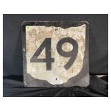 OHIO STATE ROUTE 49 METAL ROAD SIGN - 24" X 24"