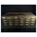 INDUSTRIAL 18 DRAWER METAL BOLT BIN - 34' X 17' X