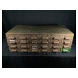 INDUSTRIAL 18 DRAWER METAL BOLT BIN - 34' X 17' X