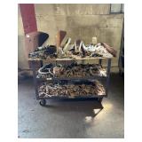 ROLL AROUND INDUSTRIAL SHOP CART WITH CONTENTS -