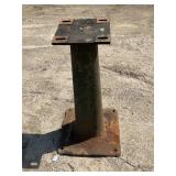 CAST IRON INDUSTRIAL PEDISTAL STAND - BASE IS 18"X
