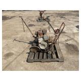PAIR OF VINTAGE YARD CUTTERS - MOTORS ARE FREE
