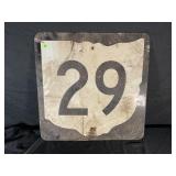 OHIO STATE ROUTE 29 METAL ROAD SIGN - 24" X 24"
