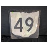 OHIO STATE ROUTE 49 METAL ROAD SIGN - 24" X 24"