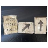 SPEED RADAR CONTROLLED AND ARROW ROAD SIGNS -