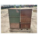 LOT OF 2 THREE SHELF INDUSTRIAL STORAGE CABINETS