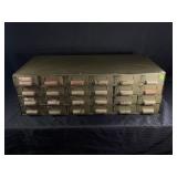 INDUSTRIAL 18 DRAWER METAL BOLT BIN - 34' X 17' X