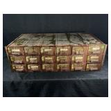 INDUSTRIAL 18 DRAWER METAL BOLT BIN - 34' X 17' X