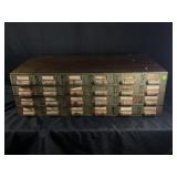 INDUSTRIAL 18 DRAWER METAL BOLT BIN - 34' X 17' X