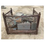 INDUSTRIAL STACKABLE METAL CRATE WITH ELECTRICAL