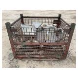 INDUSTRIAL STACKABLE METAL CRATE WITH INDUSTRIAL