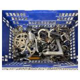 BASKET OF BIKE PARTS