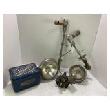 CRATE OF VINTAGE WORKLIGHTS AND CAR LIGHTS