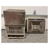 PROPANE WALL MOUNT HEATER AND PROPANE CABINET