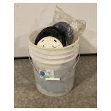 LARGE BUCKET OF BIKE PARTS. ODD AND ENDS PIECES.