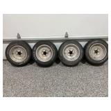 FOUR AMERICAN RACER OLD SCHOOL 14" X 7" TIRES