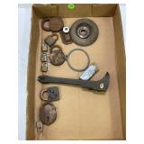 LARGE LOT OF VINTAGE LOCKS AND KEYS