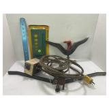 LOT OF BIKE TOOLING, WHEEL STRAIGHTENER, WHEEL