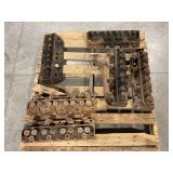VINTAGE CAST IRON V8 ENGINE CYLINDER HEADS