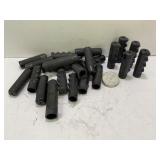 LOT OF BLACK PLASTIC HANDLEBAR GRIPS