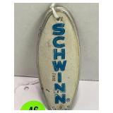 BLUE OVER WHITE SCHWINN HEAD BADGE