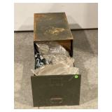 LARGE METAL FILE DRAWER FULL OF REFLECTORS,