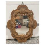 ORNATE ROCOCO STYLE CARVED SIMULATED WOOD WALL