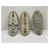 LOT OF 3 SCHWINN HEAD BADGES