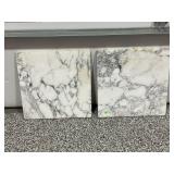 LOT OF 2 MARBLE SLABS. 18" X 3/4" THICK