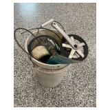 BUCKET OF ASSORTED BIKE PARTS  SCHWINN, HUFFY, AND