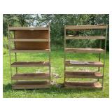 LOT OF 2 GARAGE SHELVING UNITS - 49" X 18" X 81" -