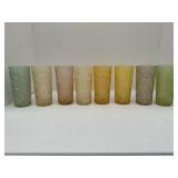 EIGHT MID CENTURY MODERN SPAGHETTI GLASSES - 6"