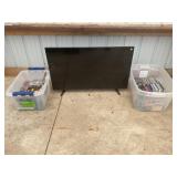 SHARP 42" FLATSCREEN TV WITH DVD PLAYER AND LARGE