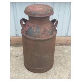 METAL MILK CAN WITH LID