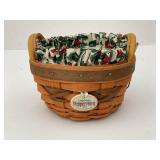 LONGABERGER 1999 PEPPERMINT BASKET WITH HARD AND