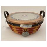 LONGABERGER 2005 INAUGURAL BASKET WITH WOOD LID,