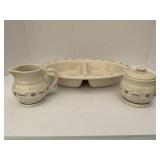 LONGABERGER POTTERY WOVEN TRADITIONS CLASSIC BLUE