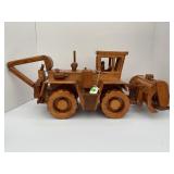 HANDCRAFTED WOOD ARTICULATE EXCAVATOR BACKHOE