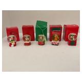 LOT OF 5 DISNEY MINIATURE SNOW GLOBES IN ORIGINAL